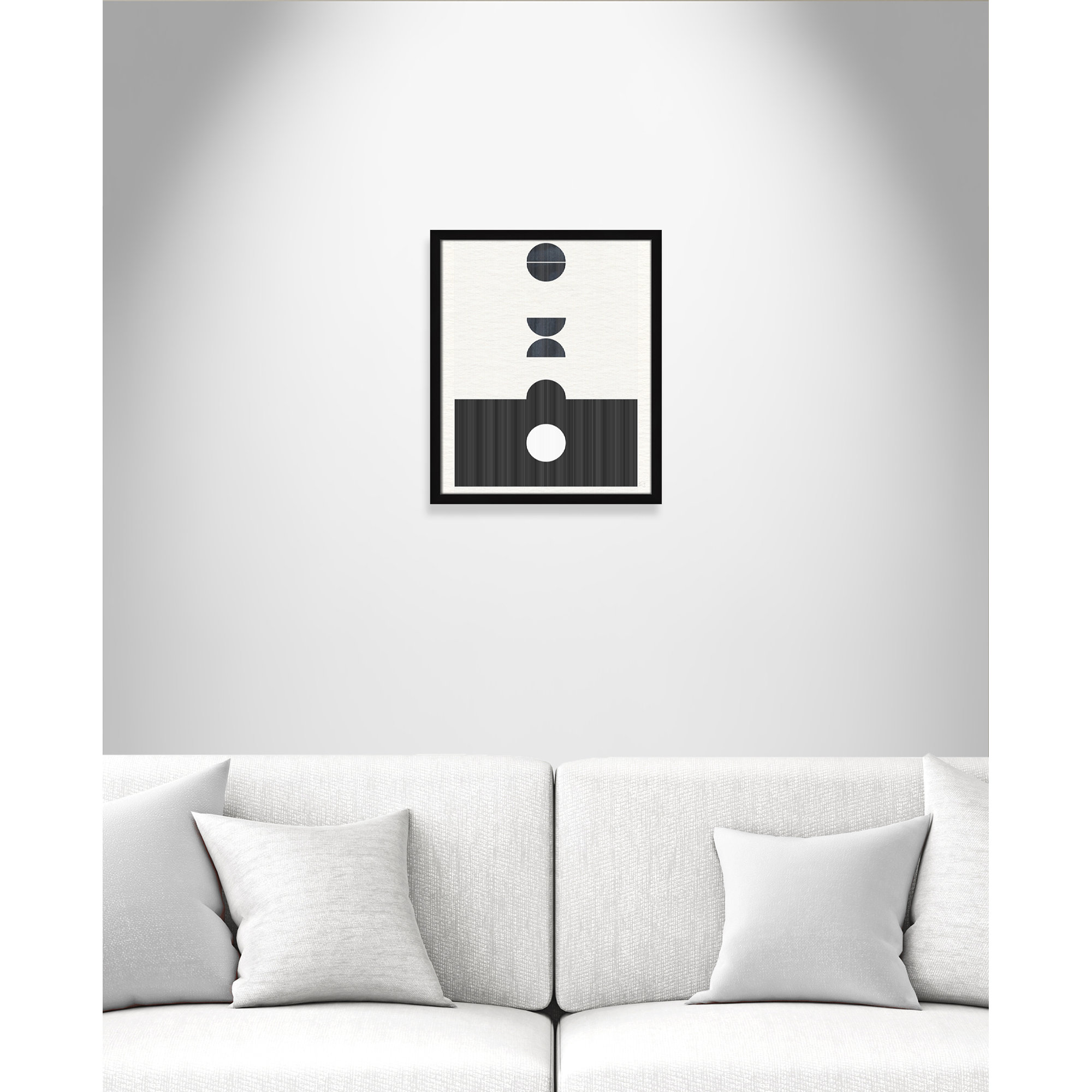 Eclipse I by Susan Jill, 19" H x 16" W x 0.75" D, Satin Black Framed