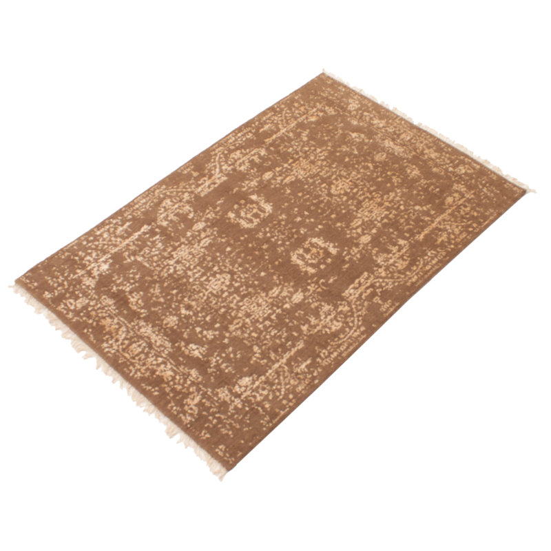 Tapis oriental brun foncé noué à la main Massie