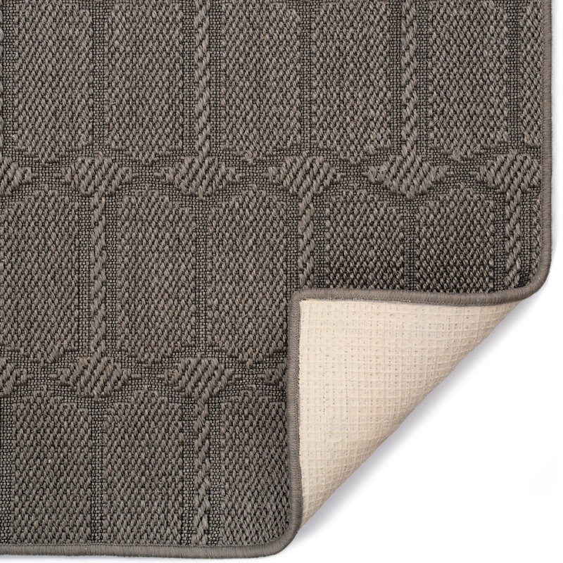 Timikia Jute/Sisal Geometric Rug, Rectangle 3' x 5'