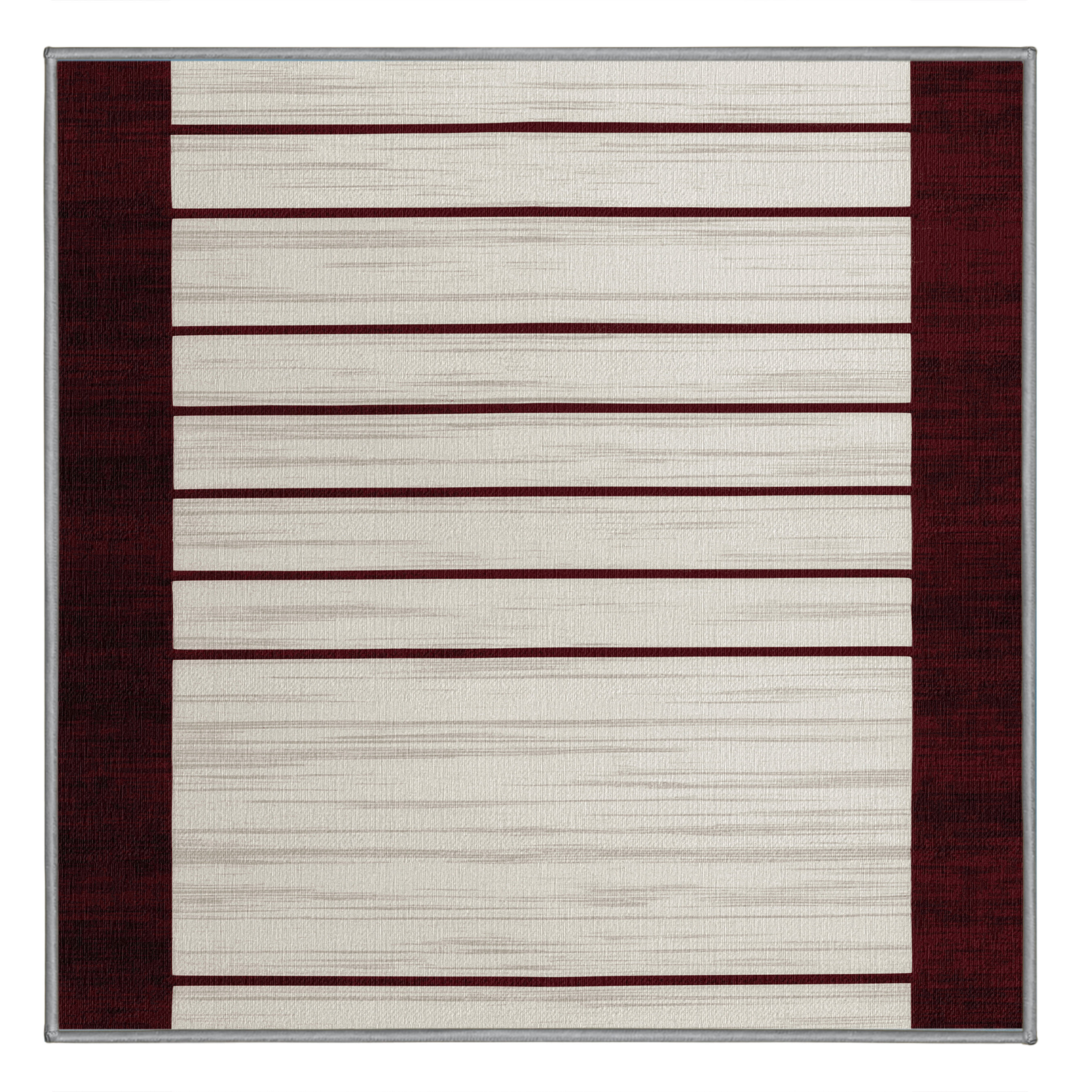 Hokku Designs Machine Washable Horizontal Stripes Gray Area Rug | Wayfair