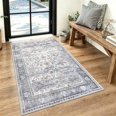 Tapis d'intérieur lavable à la machine avec envers antidérapant