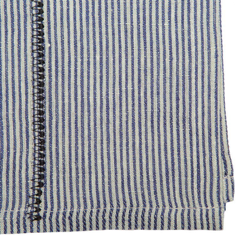 Stitch Linen Square Napkins, Chambray Stripe