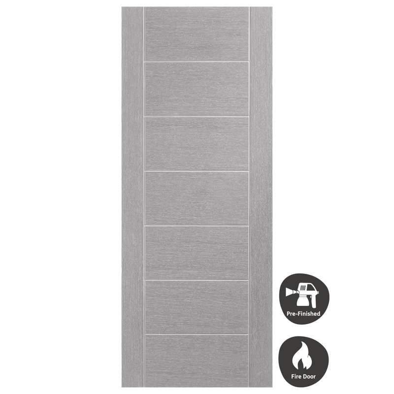 Palermo Fire Door Prefinished, 2040mm H x 826mm W x 44mm D