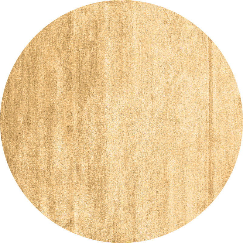 Tapis contemporains brun lavable à la machine 2594, Rond 3 pi