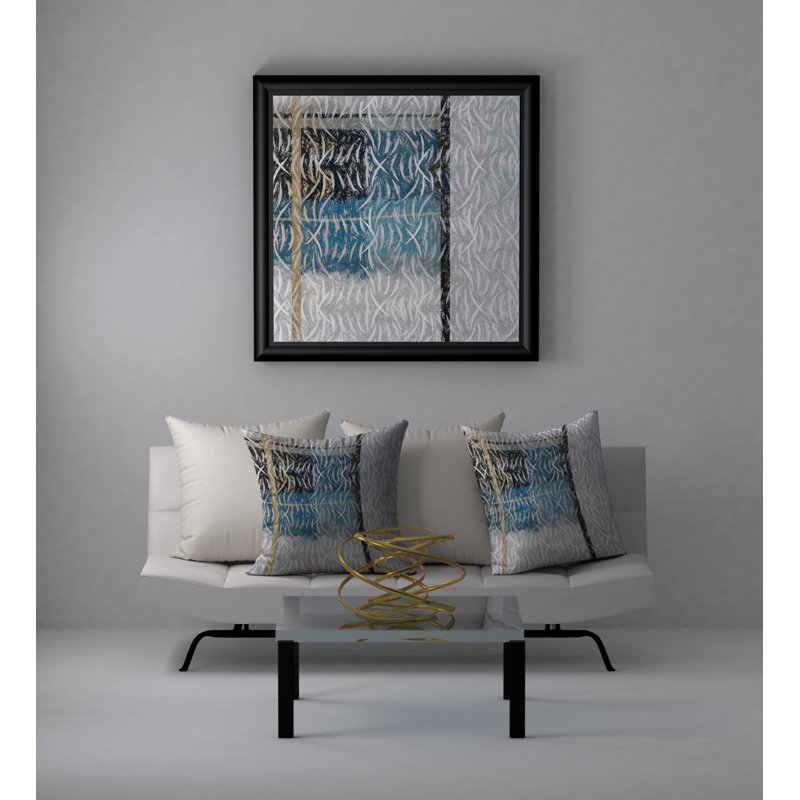Abstract Reversible Throw Pillow, 18" x 18"