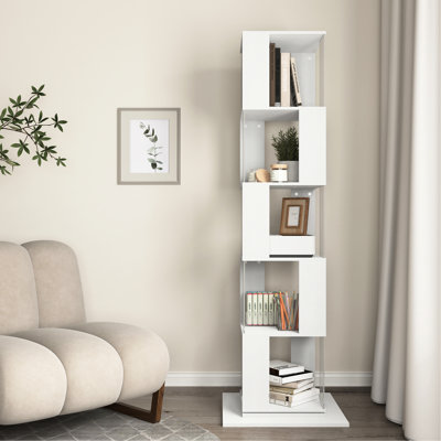 Bibliothèque de salon grande capacité avec installation facile pour le rangement