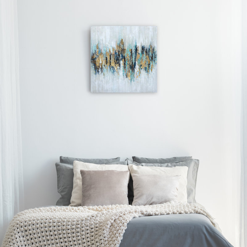 Art moderne moderne - peinture sur toile tendue, H 20 po x l 20 po x p 2 po