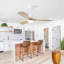 52 Inch Ceiling Fan With Dimmable Led Light 6 Speed Remote 3 Wood Blade Reversible Dc Motor For Bedroom