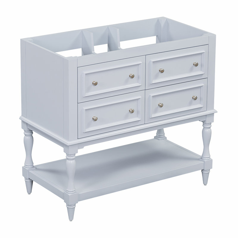 Base de meuble-lavabo simple 35,51 po seulement, Gris