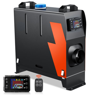 12V Diesel Air Heater 5KW All-in-one Car Heater Heating with Remote Control Digital Monitor Station-SE Portable and Convenient Integrated Parking Heater