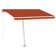 Dakota Fields 137.55cm W x 2.5cm D Orange/Brown Cover Retractable Patio Awning