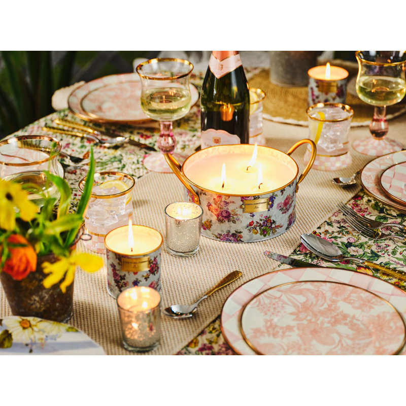 Rosy English Garden Enamel Salad/Dessert Plate