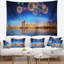 Tapisserie d’horizon de cityscape singapour avec accessoires suspendus en polyester-28500147