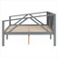 Clean Silhouette Full Size Solid Wood Cool Grey Dual-Use Daybed for Living Room and Small Guest Bedrooms