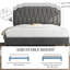 Upholstered Bed Frame with with Diamond Button-Tufted Headboard-910678846-911088198