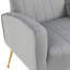 Joshy Upholstered 26.37" Wide Grey Velvet Wingback Armchair with Metal Legs-1393566461