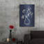 «Floral Sketch 1 Navy» par Pamela Munger, art mural en métal, 24 po x 36 po