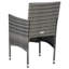 Ensemble de 2 chaises d'extérieur Gil, coussins gris et rotin Gil