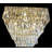 Modern 3-Tier Square Crystal Chandelier - 5-Light Dimmable Flush Mount-748812093