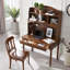 Bureau de direction rectangulaire en bois massif avec tiroirs Nut-brown-2122776950-2122776945
