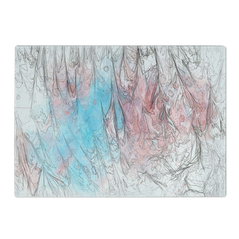 Tempered Glass Romance Chopping Board, 39 cm W x 28.5 cm L