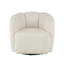 Fauteuil d'appoint pivotant arqué en polyester crème