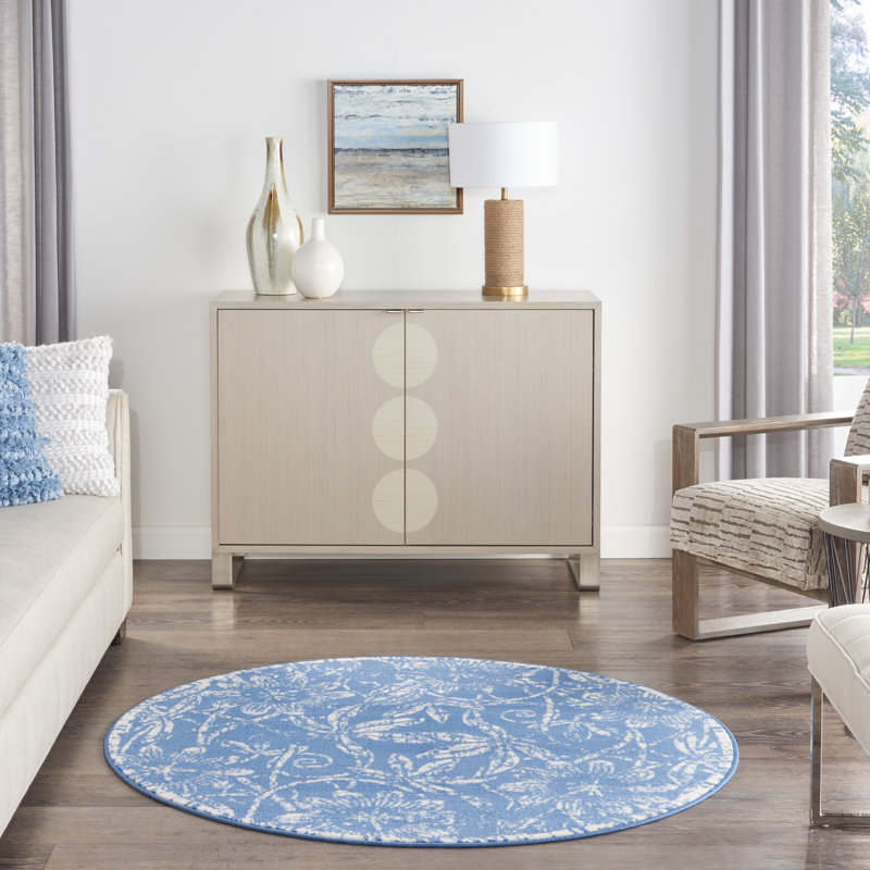 Kante Floral Indoor Rug, Round 8'