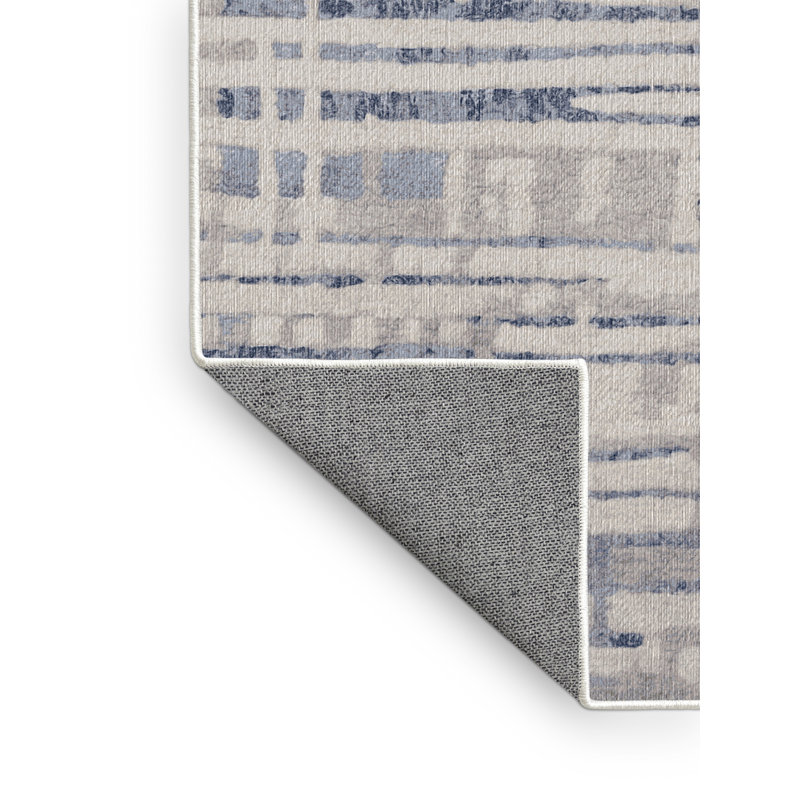 Machine Washable Beige Area Rug, Square 4'