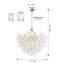 Lustre suspendu Uriah avec abat-jour en verre fileté (ampoule non incluse)