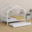 Wooden House Bed With Trundle-1070941713