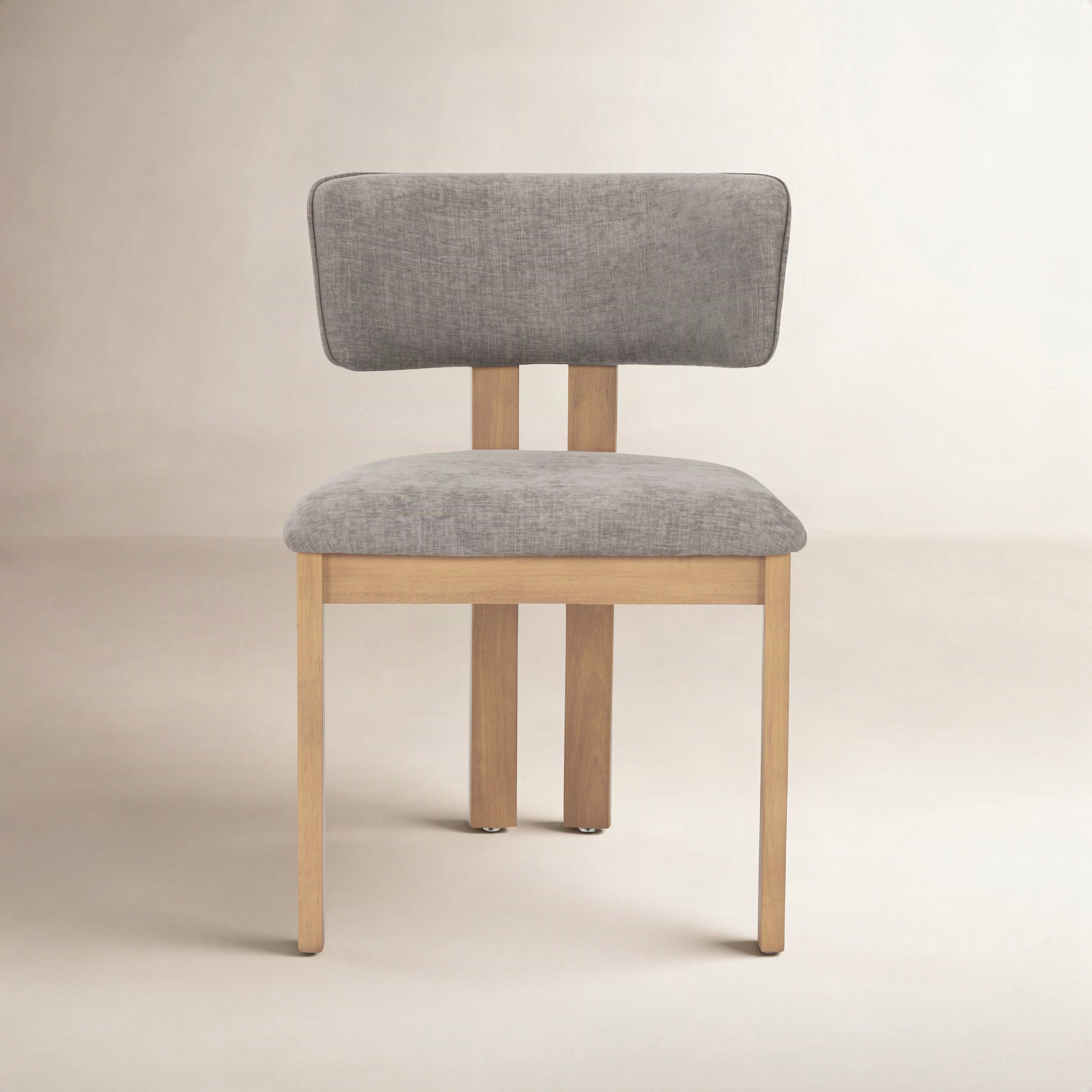 Zira Dining Chair, Gray, Light Brown