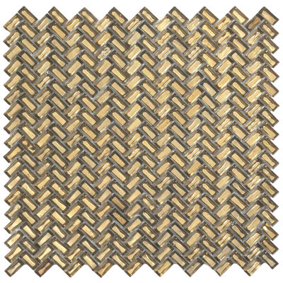 12" x 12" Glass Chevron Mosaic Wall & Floor Tile