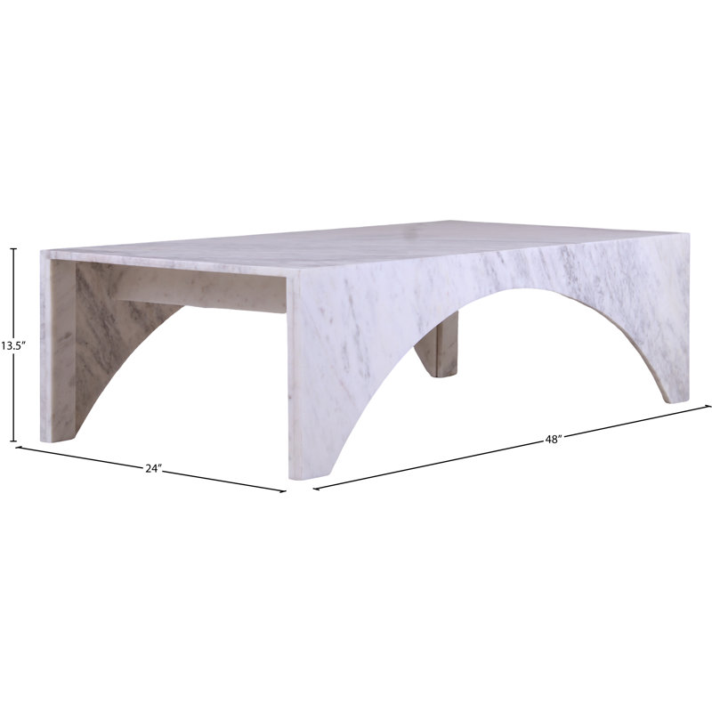 Palermo Marble Coffee Table, White