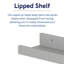 Dura Floating Display Shelf, Lipped Design, Foil-Wrapped Finish-67063329-67063330