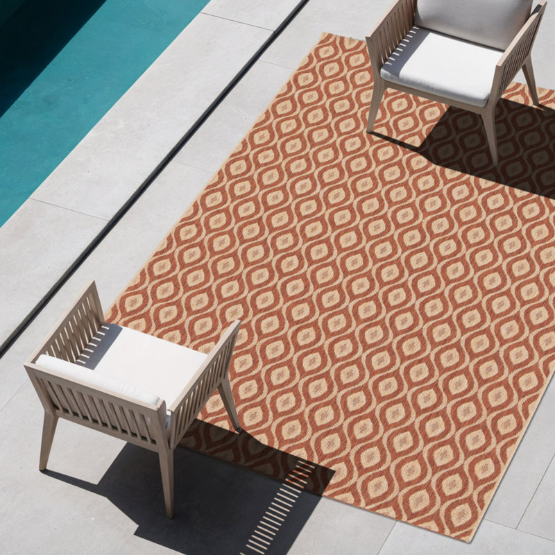 Abstract Indoor / Outdoor Area Rug, Rectangle 120x170 cm