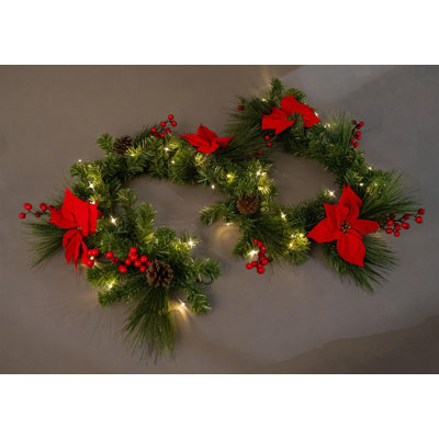 200cm Lighted Faux Garland with Lights