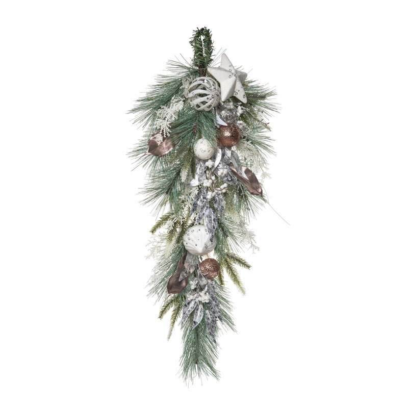  Artificial 30 in. Multicolor Christmas Glow Teardrop