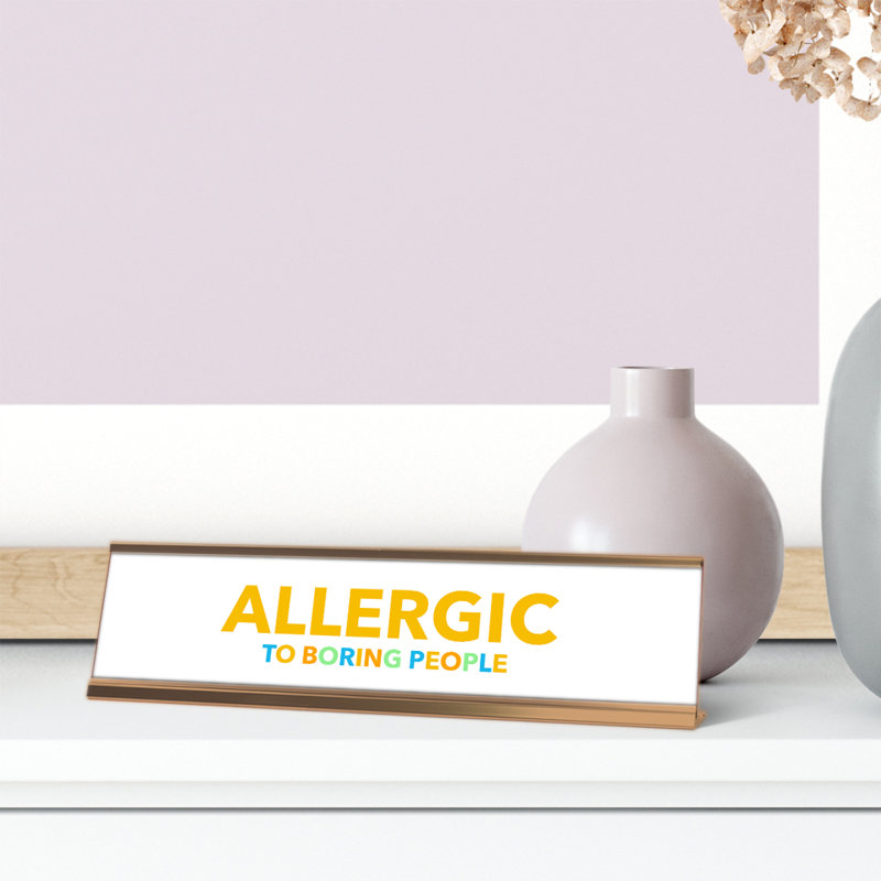 Enseigne de bureau allergique