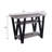 Elegant Rectangular Console Table In Antique Grey And Black Stylish For Primary Living Area