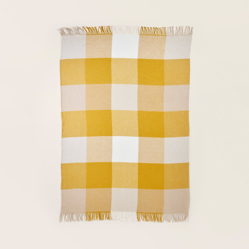 Plain Weave / Muslin Throw Blanket, W180 x L280cm, Orange