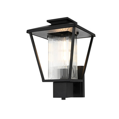 Shannen 10 Inch Outdoor Wall Sconce in Black