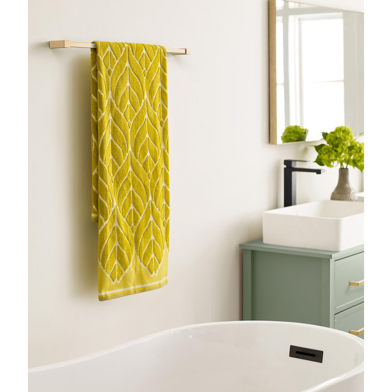 Monument Wall Mounted Towel Bar, Champagne Bronze, 2.7"D x 24.8"L x 0.56"H 