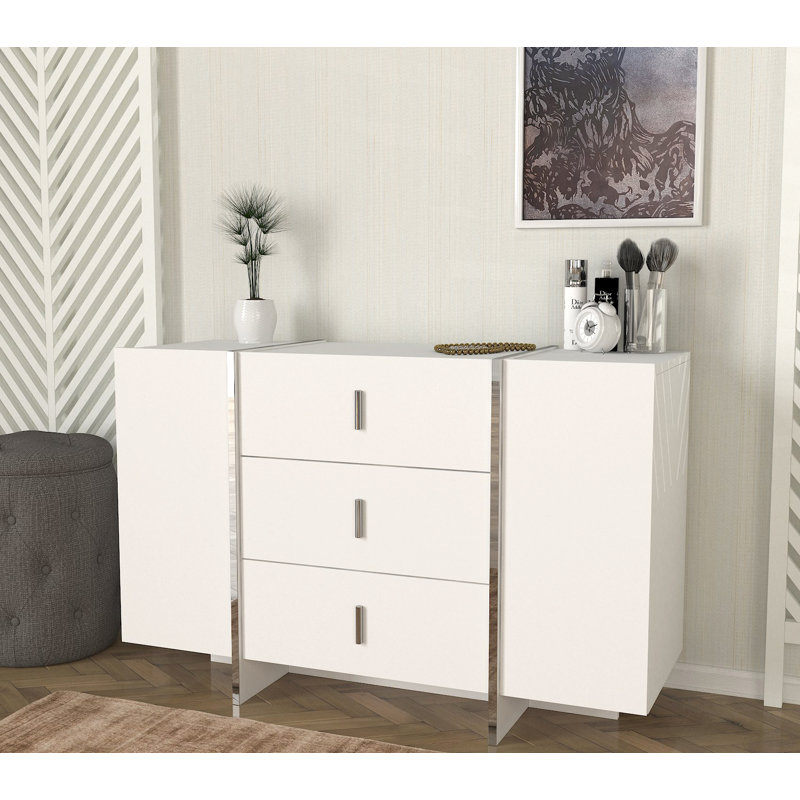 Benay 120cm W 3 - Drawer Chest of Drawers