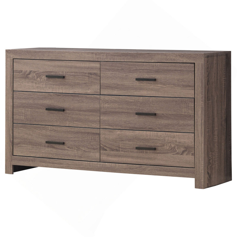 Commode 6 tiroirs, Chêne