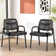 22.24" W Stackable Leather Seat Conference Waiting Room Chair with Metal Frame