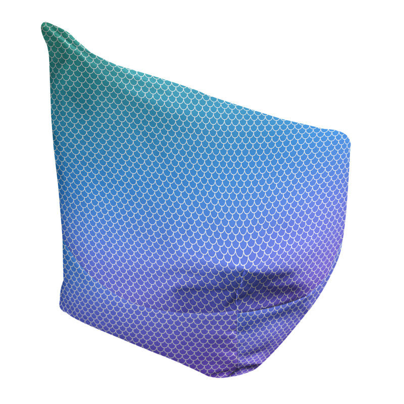 Sac de pois Kitterman, Housse de pouf, H 38 po x l 42 po x P 29 po, Mauve / bleu / vert