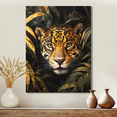 Regard du jaguar de la jungle III - Portrait d'animal orange - Affiche murale
