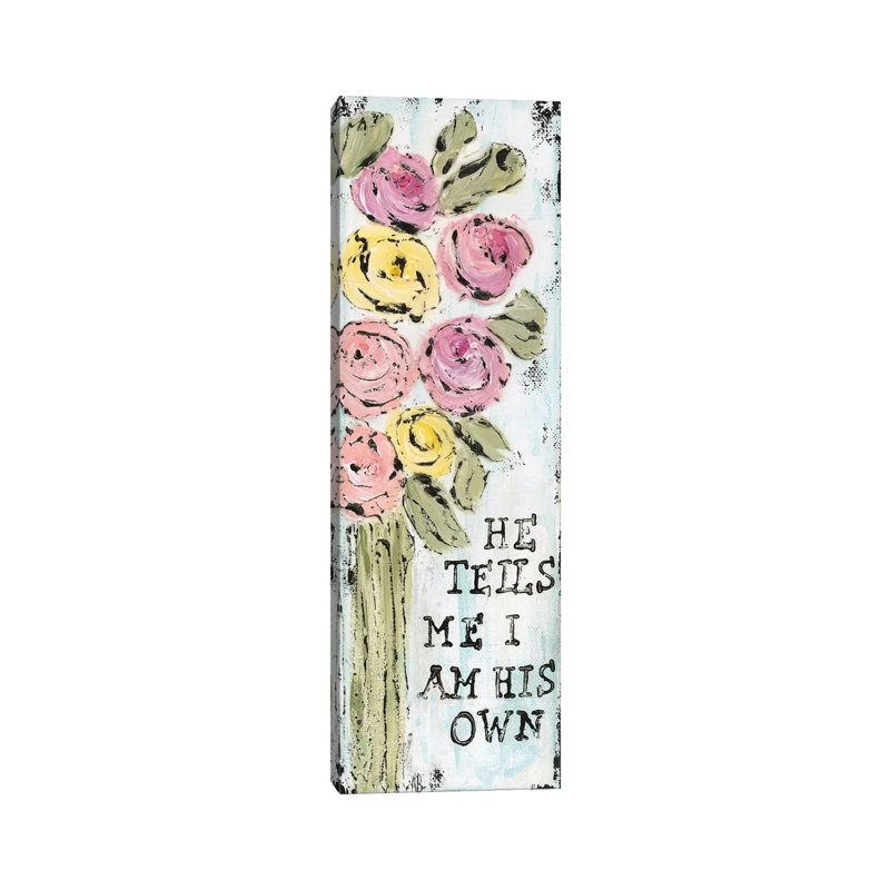 Floral Bouquet by Ashley Bradley - Panoramic Painting on Canvas, 152.4 cm H x 50.8 cm W x 1.91 cm D, Wrapped Canvas