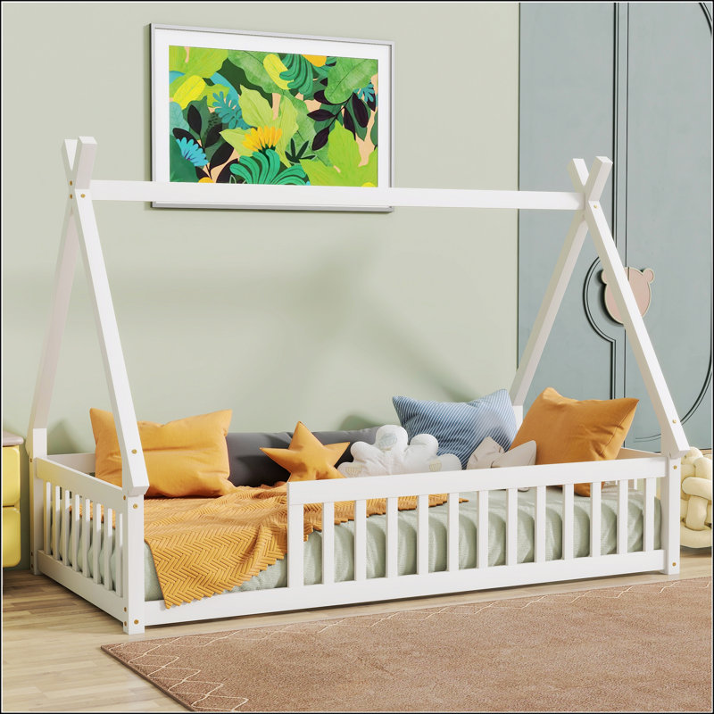 Lit simple en forme de tente, Blanc