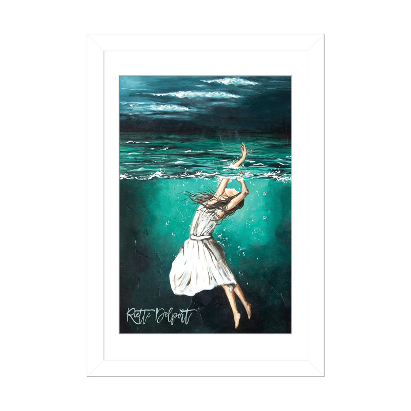 Grace, H 32 po x l 24 po, Papier à cadre ouvert avec passe-partout, Blanc